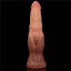 LOVETOY élethű dildó 9,5" NATURE COCK PLATINUM - nagy méret, herék nélkül, kétrétegű, letapasztható, szilikon (24 cm)