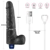 Élethű vibrátor Lovetoy 10" Real Softee - akkumulátoros,vízálló