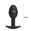 PRETTY LOVE fenékdugó Heavy Balls Silicone Butt Plug 1 - fekete színben, rezgő érzést keltő golyókkal, vízálló, szilikon (8.4 cm)