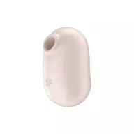 SATISFYER léghullámos csiklóizgató Pro To Go 2 Beige - rózsaszín színben, rezgő funkcióval, kompakt kivitel, vízálló, akkumulátoros