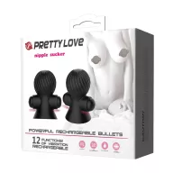 Mellbimbó izgató pumpa Pretty love Nipple Sucker Black - akkumulátoros,vízálló