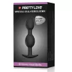PRETTY LOVE análbot Heavy Balls Silicone Butt Plug 3 - fekete színben, fémgolyókkal ellátva, vízálló,12,5 cm