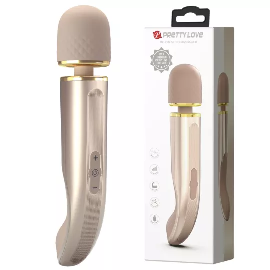 Magic Wand Pretty Love Interesting Massager Gold - akkumulátoros,vízálló