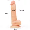 LOVETOY felcsatolható dildó Easy Strapon Set 7.5'' 2 - realisztikus,testszínű,herékkel,állítható hevederrel,hám nélkül is használható,20cm dildóval