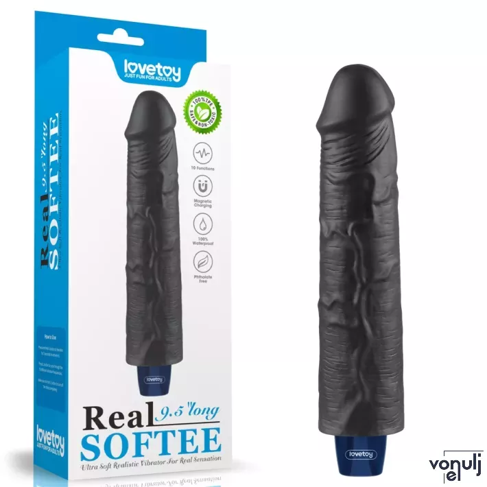 Élethű vibrátor Lovetoy 9,5" Real Softee - akkumulátoros,vízálló