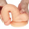 LOVETOY felcsatolható dildó Easy Strapon Set 7.5'' 2 - realisztikus,testszínű,herékkel,állítható hevederrel,hám nélkül is használható,20cm dildóval