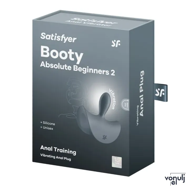 Vibrátoros fenékdugó Satisfyer Booty Absolute Beginners 2 - vízálló,akkumulátoros
