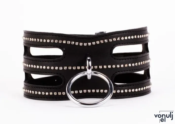 BDSM nyakörv Devil sticks black - széles