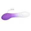 G pont vibrátor Pretty Love Bishop Purple/White - elemes,vízálló