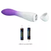 G pont vibrátor Pretty Love Bishop Purple/White - elemes,vízálló
