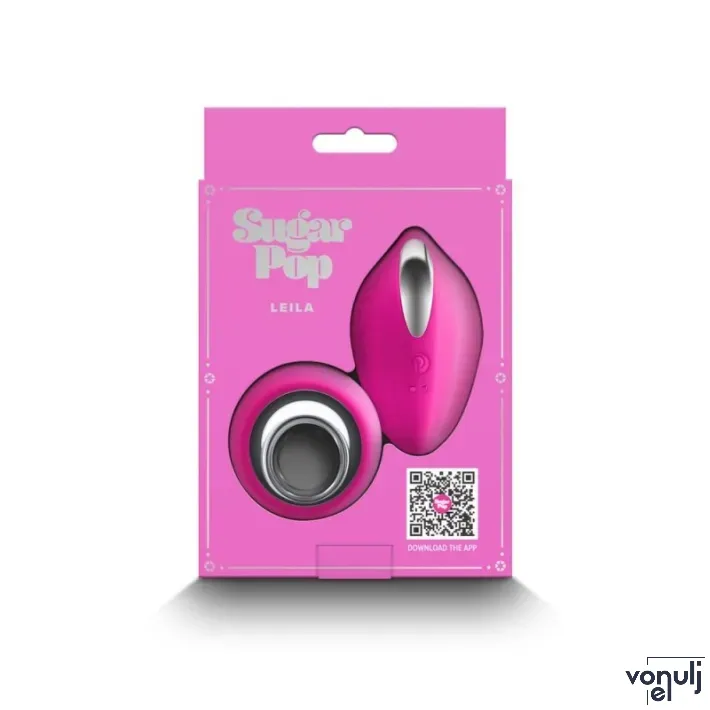 NS NOVELTIES rezgő csiklóizgató Sugar Pop Leila Pink - rózsaszín színben, távirányítós, vízálló, akkumulátoros, ingyenes applikációval