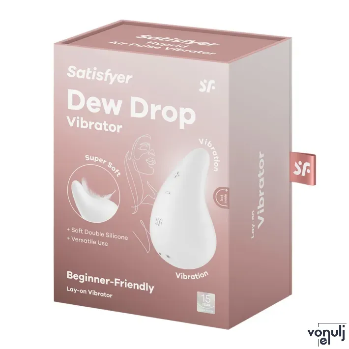 Rezgő csiklóizgató Satisfyer Dew Drop white - akkumulátoros,vízálló