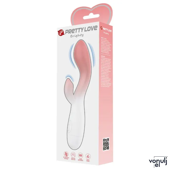 Csiklóizgatós g pont vibrátor Pretty Love Brigthy Pink/White - elemes,vízálló