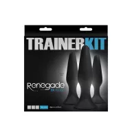 RENEGADE análszett Sliders Kit Black - fekete színben, 3 különböző fenékdugó, vízálló, szilikon