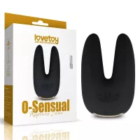 LOVETOY csiklóvibrátor O-Sensual Rapture Twin - fekete színben, vízálló, akkumulátoros
