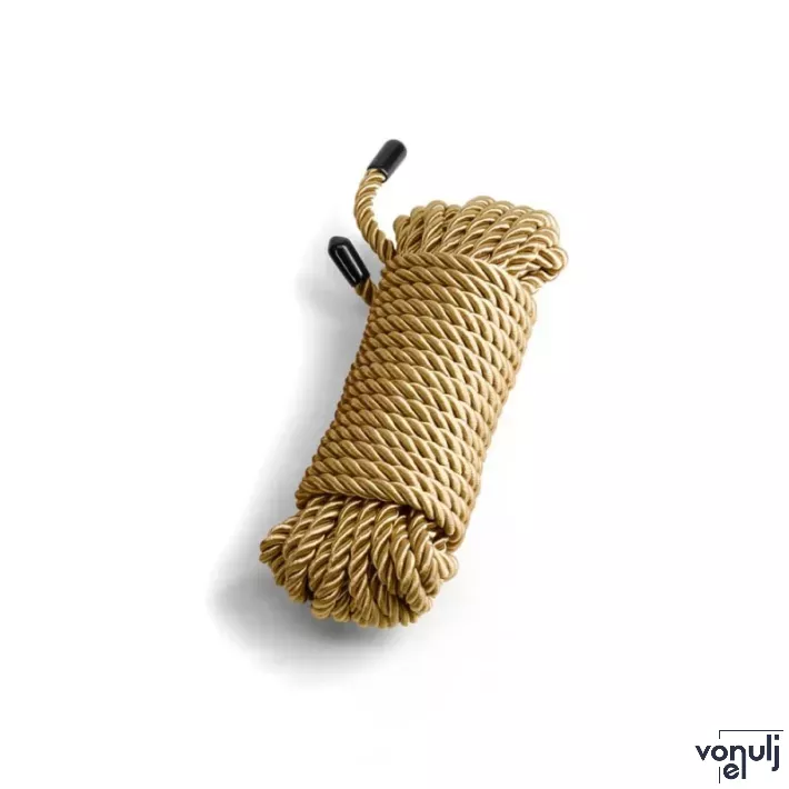 NS NOVELTIES erotikus kötél Bound Rope Gold - arany színben, 762 cm, fetish játékokhoz