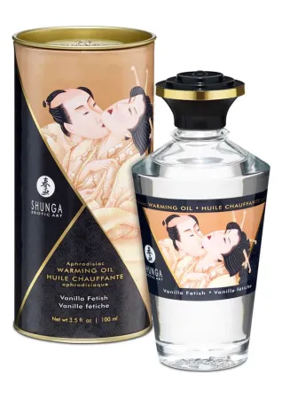 SHUNGA masszázsolaj Aphrodisiac Oils Vanilla Fetish 100 ml - vanília illattal, melegítő hatással