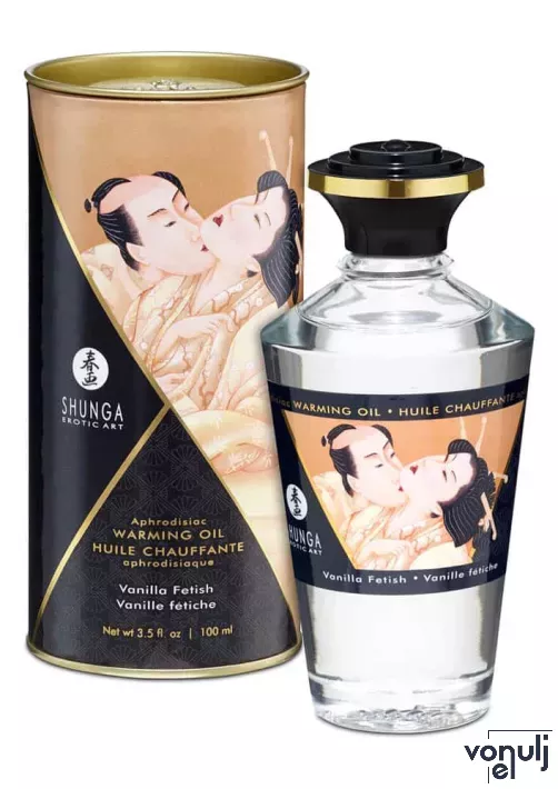 SHUNGA masszázsolaj Aphrodisiac Oils Vanilla Fetish 100 ml - vanília illattal, melegítő hatással