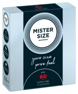 MISTER SIZE óvszer 60 mm Condoms 3 pieces - latex, ultravékony, síkosított, 3 db