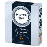 MISTER SIZE óvszer 57 mm Condoms 3 pieces - latex, ultravékony, síkosított, 3 db