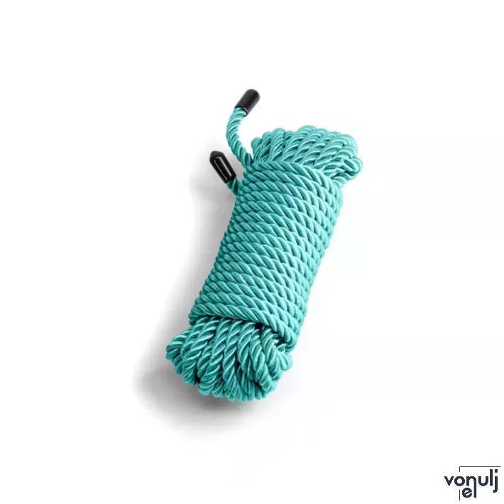 NS NOVELTIES erotikus kötél Bound Rope Green - türkiz színben, 762 cm, fetish játékokhoz