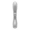 SATISFYER csiklóizgatós vibrátor Hot Lover Silver/Champagne - ezüst színben, vízálló, melegítő funkcióval, akkumulátoros, ingyenes applikációval