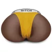 LOVETOY maszturbátor Streetgirl's 12 Black - realisztikus, sötét testszínű, vagina és ánusznyílással, tangával, vízálló, vibráció nélküli