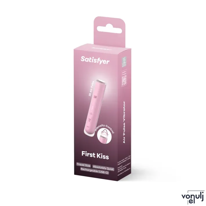 Léghullámos csiklóizgató Satisfyer First Kiss - akkumulátoros,vízálló