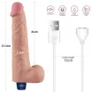 Élethű vibrátor Lovetoy 10,5" Real Softee Flesh - akkumulátoros,vízálló
