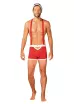 OBSESSIVE dögös mikulás szett Mr Claus - piros színben, L/XL méretben