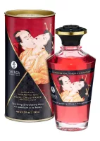 SHUNGA masszázsolaj Aphrodisiac Oils Strawberry Wine 100 ml - eper és pezsgő illattal, melegítő hatással