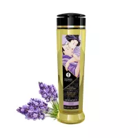 SHUNGA masszázsolaj Erotic Massage Oil Lavender 240 ml/ 8 oz - levendula illattal