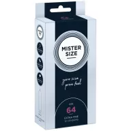 MISTER SIZE óvszer 64 mm Condoms 10 pieces - latex, ultravékony, síkosított, 10 db
