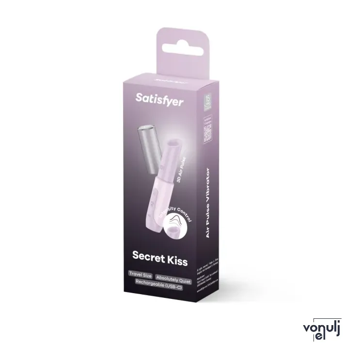 Léghullámos csiklóizgató Satisfyer Secret Kiss - akkumulátoros,vízálló