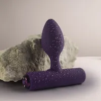 Vibrátoros fenékdugó Rocks-off Nova Solaris Purple - vízálló