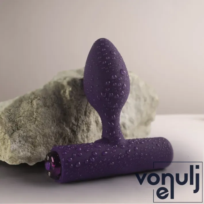 Vibrátoros fenékdugó Rocks-off Nova Solaris Purple - vízálló