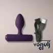 Vibrátoros fenékdugó Rocks-off Nova Solaris Purple - vízálló