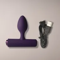 Vibrátoros fenékdugó Rocks-off Nova Solaris Purple - vízálló