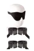 GUILTY PLEASURE szett Beginners Bondage Kit - szemmaszk, bokapánt, csuklópánt, fekete színben