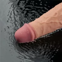 Élethű vibrátor Lovetoy 10" Real Softee Flesh - akkumulátoros,vízálló