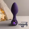 Vibrátoros fenékdugó Rocks-off Nova Solaris Purple - vízálló
