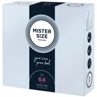 MISTER SIZE óvszer 64 mm Condoms 36 pieces - latex, ultravékony, síkosított, 36 db