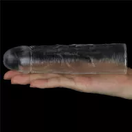 LOVETOY péniszköpeny Flawless Clear Penis Sleeve Add 1'' - áttetsző, vízálló, (15,5 cm)