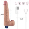 Élethű vibrátor Lovetoy 10" Real Softee Flesh - akkumulátoros,vízálló