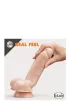 BLUSH felcsatolható dildó Dr. Skin 8,5 inch Self Lubricating Dildo - realisztikus,önsíkosító,hám nélkül is használható,állítható hevederrel,21cm dildó