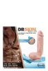 BLUSH felcsatolható dildó Dr. Skin 8,5 inch Self Lubricating Dildo - realisztikus,önsíkosító,hám nélkül is használható,állítható hevederrel,21cm dildó