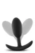 BLUSH fenékdugó Anal Adventures Vibra Slim Plug Medium - fekete színben, rezgő érzést keltő golyókkal, M-méretben, vízálló, szilikon (10.1 cm)