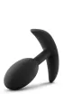 BLUSH fenékdugó Anal Adventures Vibra Slim Plug Medium - fekete színben, rezgő érzést keltő golyókkal, M-méretben, vízálló, szilikon (10.1 cm)