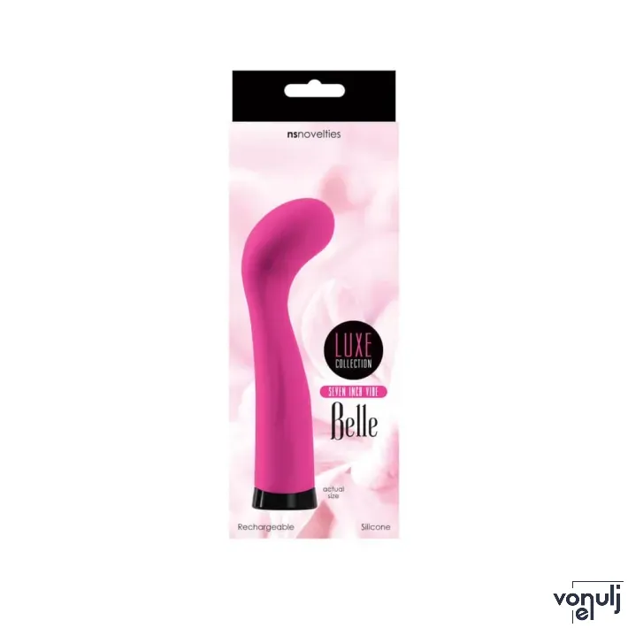 NS NOVELTIES G-pont vibrátor Luxe Belle G-Spot Seven Pink - rózsaszín színben, vízálló, akkumulátoros