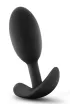 BLUSH fenékdugó Anal Adventures Vibra Slim Plug Medium - fekete színben, rezgő érzést keltő golyókkal, M-méretben, vízálló, szilikon (10.1 cm)